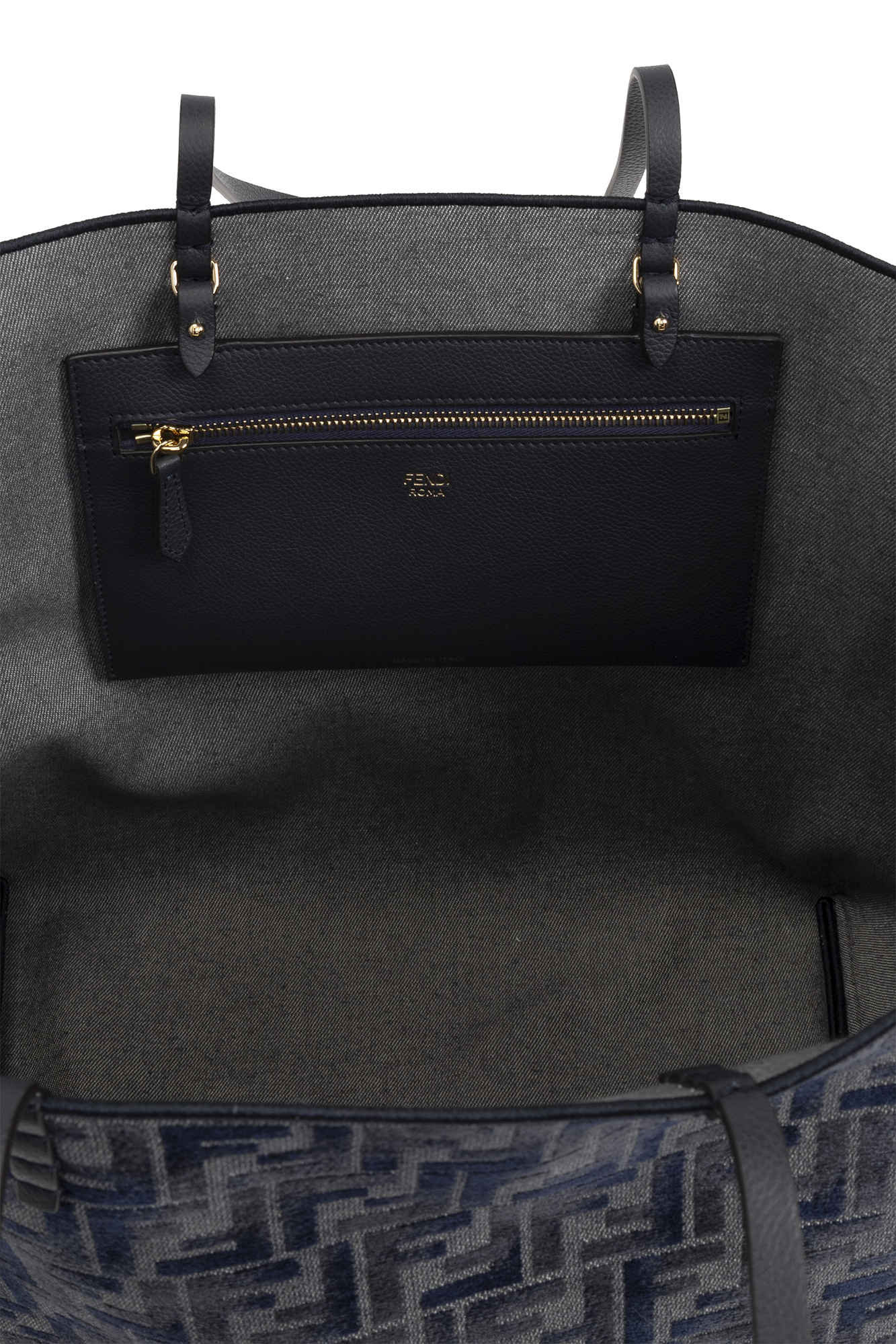 【FENDI】ROLL LARGE BAG◆8BH425ASU1 Roll Large Fabric Blue | Fendi